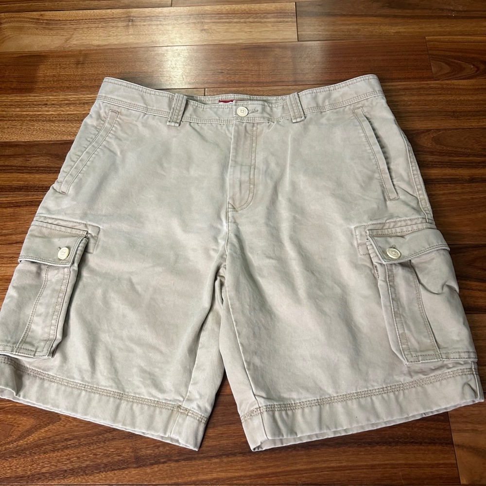 Tommy Hilfiger Cargo Shorts Casual Outdoor Khaki Size 36